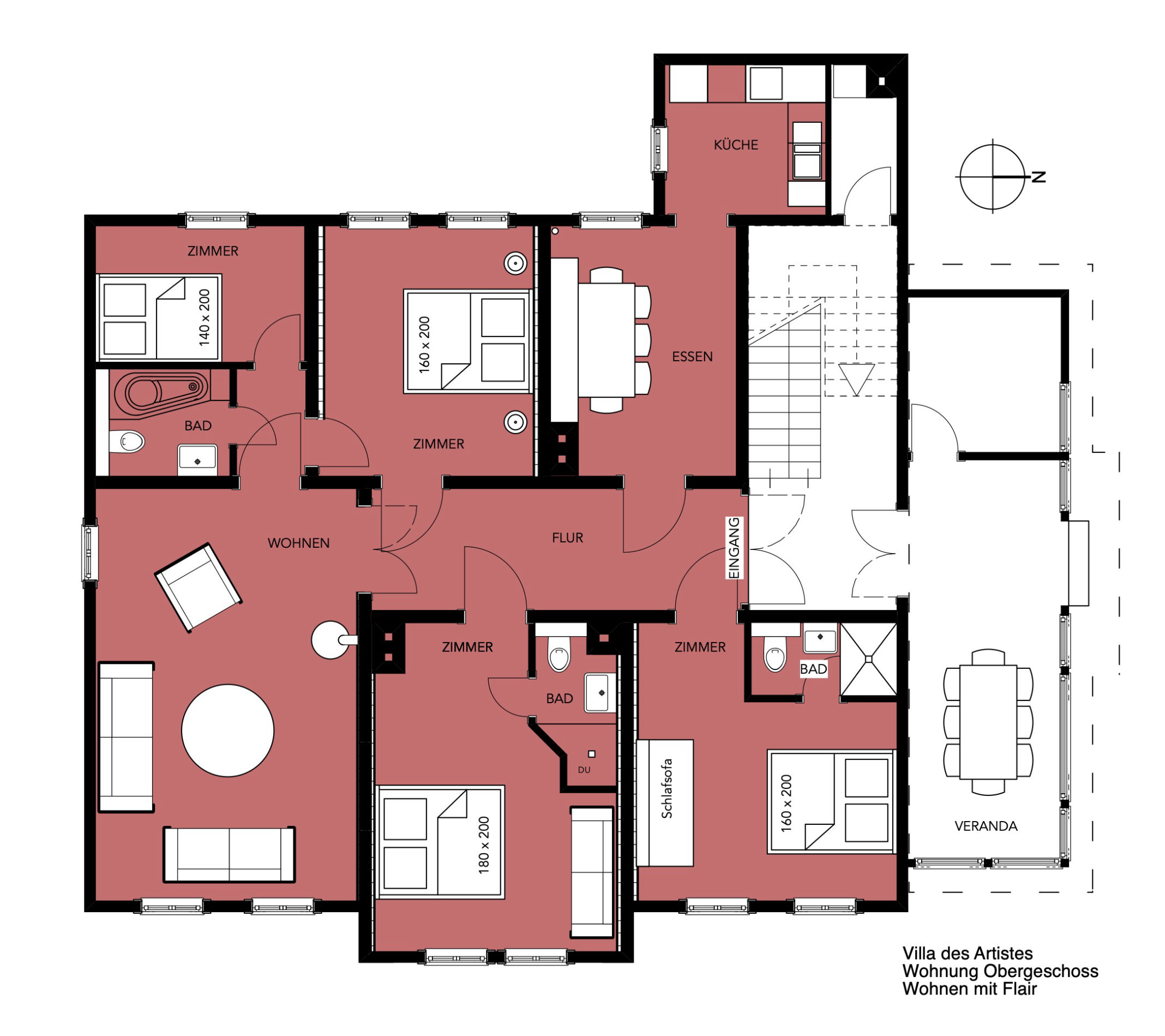 Grundriss wohnen mit Flair